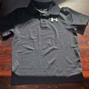 Under Armour Boys' Black Short Sleeve Performance Polo - Size Youth Small